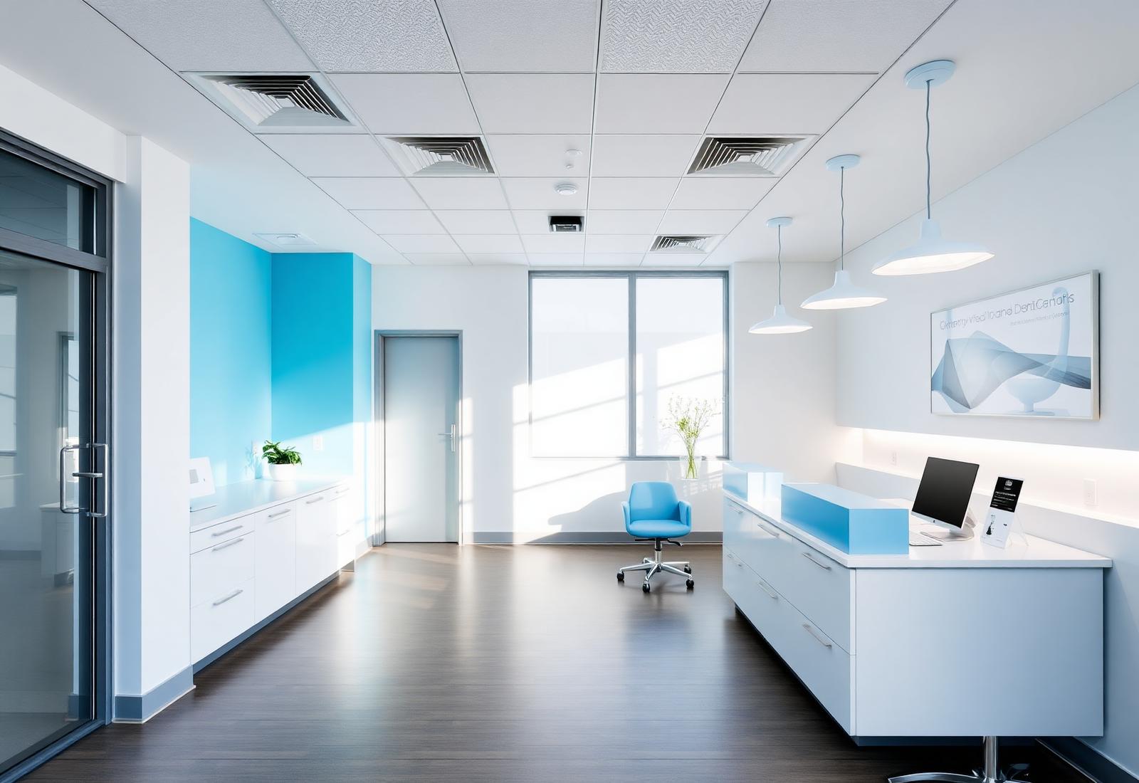 Modern welcoming dental office reception at Dental Health Associates